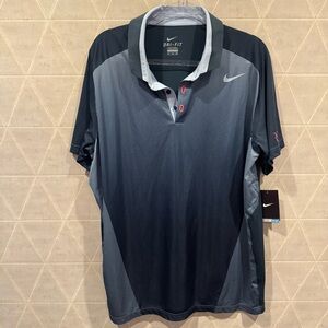 Roger Federer 201 US Open Men's Nike Tennis Polo Shirt 546348-454 Blue XXL NWT